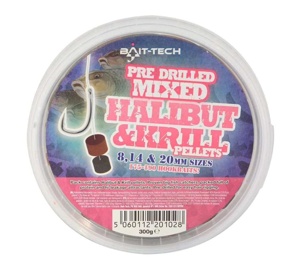 New ๐ฏ Fishing Bait Bait-Tech Halibut & Krill Mixed Hookers (pre-drilled) 300g ๐ 1 Fishing Bait Bait-Tech Halibut & Krill Mixed Hookers (pre-drilled) 300g