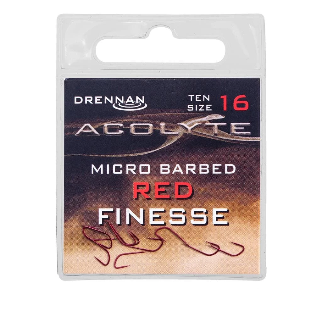 Cheap ๐ Drennan Acolyte Red Finesse Micro Barbed Hooks ๐ 4 Drennan Acolyte Red Finesse Micro Barbed Hooks