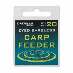 Drennan Carp Feeder Eyed Barbless Hooks
