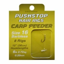Drennan Carp Feeder Pushstop Eyed Barbless Hair Rigs