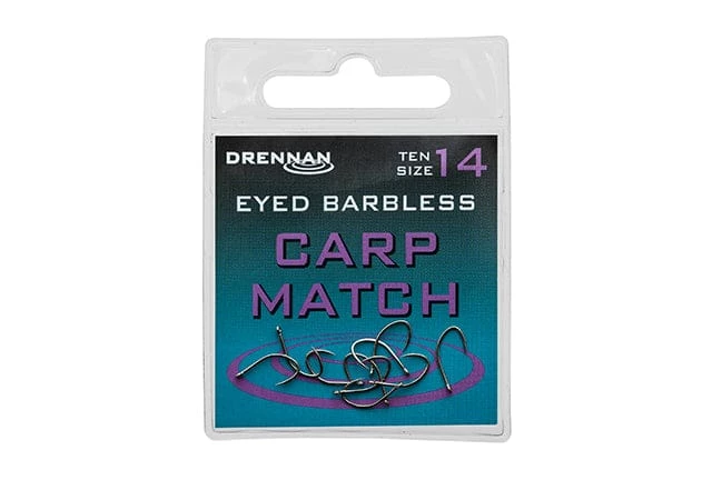 Wholesale ๐งจ Drennan Carp Match Eyed Barbless Hooks ๐ 1 Drennan Carp Match Eyed Barbless Hooks