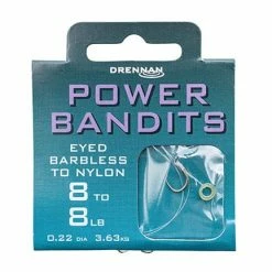 Drennan Power Bandits Barbless Hooks To Nylon