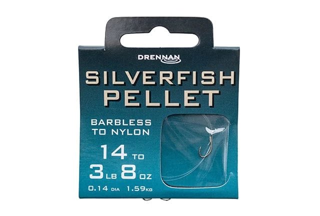 Flash Sale ๐ Match & Coarse Drennan Silverfish Pellet Barbless Hooks To Nylon ๐คฉ 1 Match & Coarse Drennan Silverfish Pellet Barbless Hooks To Nylon