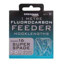 Wholesale ๐งจ Drennan Super Spade Fluorocarbon Feeder Micro Barbed Rig 1m Carp & Barbel ๐ 8 Drennan Super Spade Fluorocarbon Feeder Micro Barbed Rig 1m Carp & Barbel