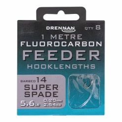 Drennan Super Spade Fluorocarbon Feeder Micro Barbed Rig 1m Carp & Barbel