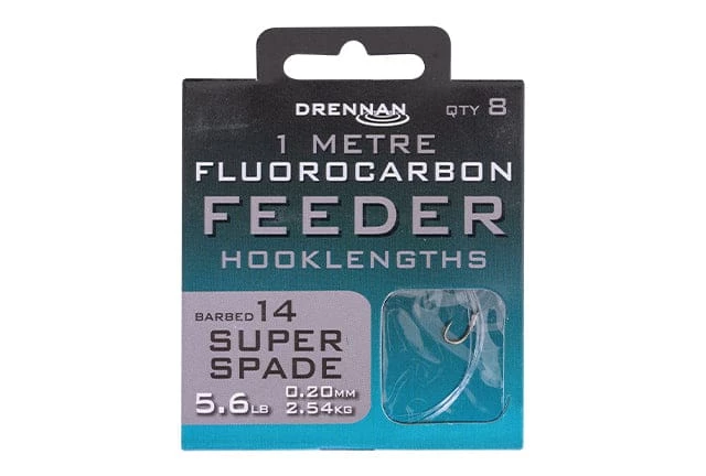 Wholesale ๐งจ Drennan Super Spade Fluorocarbon Feeder Micro Barbed Rig 1m Carp & Barbel ๐ 2 Drennan Super Spade Fluorocarbon Feeder Micro Barbed Rig 1m Carp & Barbel