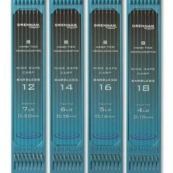 Drennan Wide Gape Carp Plate 6" Barbless Hooks To Nylon