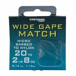 Drennan Wide Gape Match Micro Barbed Hooks To Nylon