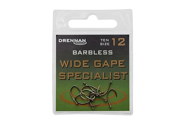 Flash Sale ๐ Match & Coarse Drennan Wide Gape Specialist Barbless Hooks ๐ 1 Match & Coarse Drennan Wide Gape Specialist Barbless Hooks
