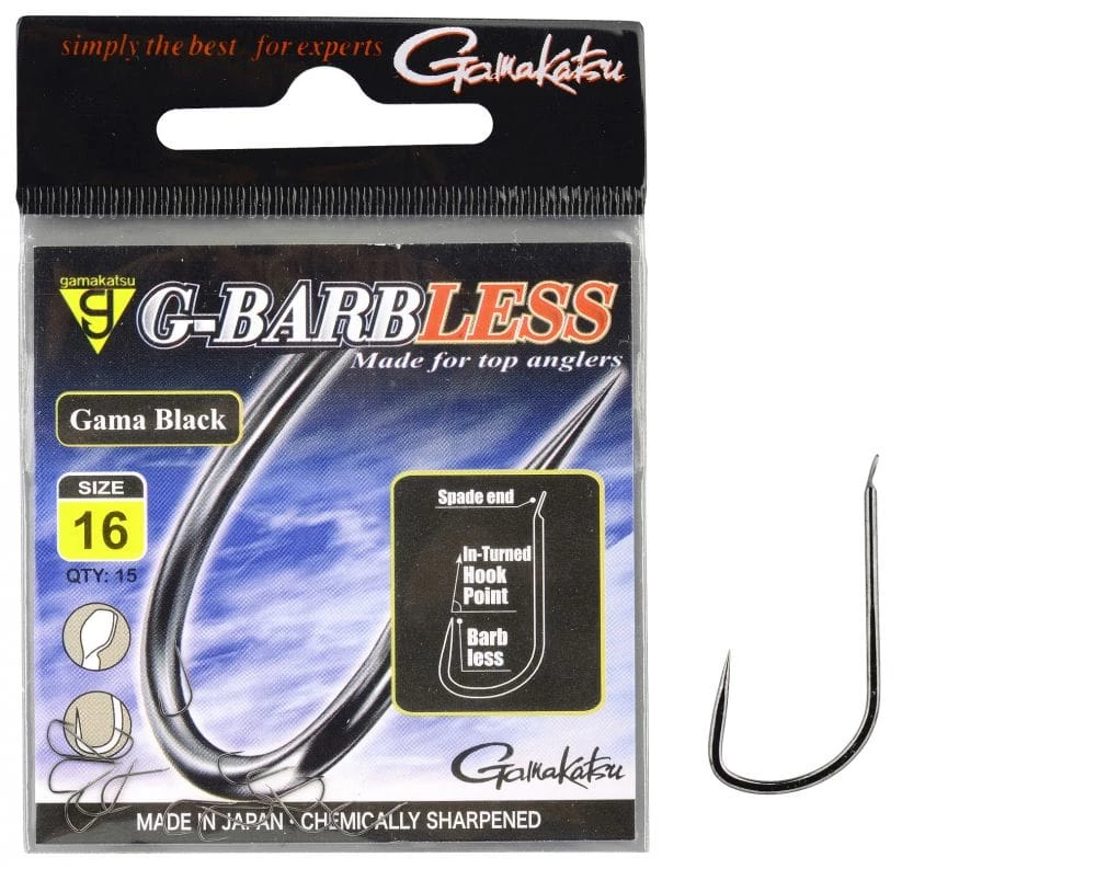 Cheap ๐ Gamakatsu G-Barbless Gama Black Hook Match & Coarse โ 1 Gamakatsu G-Barbless Gama Black Hook Match & Coarse