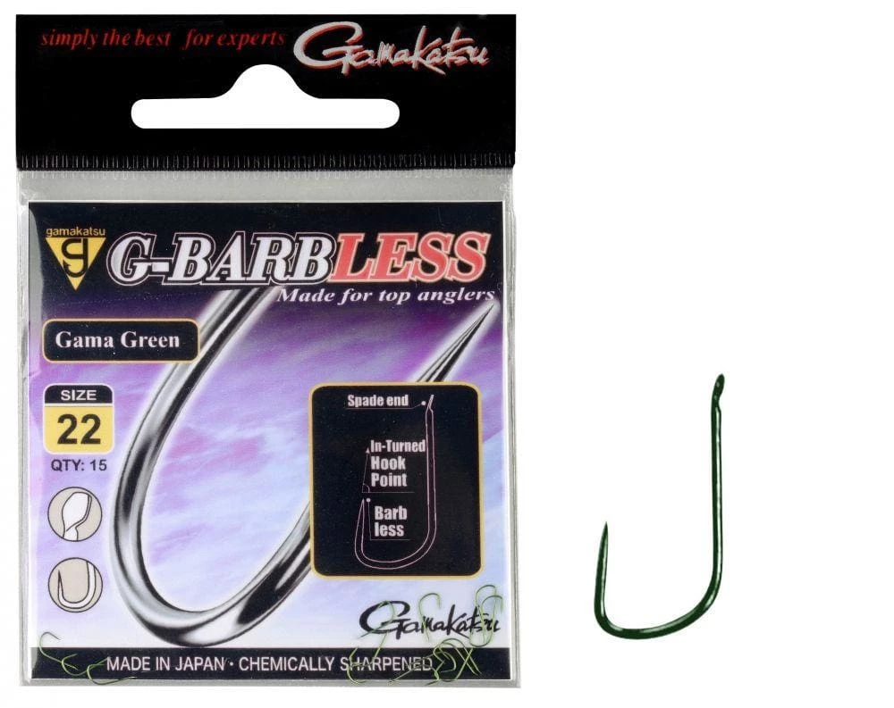 Best deal ๐ Gamakatsu G-Barbless Gama Green Hook Match & Coarse ๐ 1 Gamakatsu G-Barbless Gama Green Hook Match & Coarse