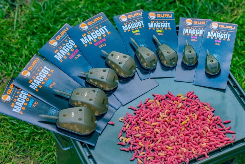 New ๐ Match & Coarse Guru Multi Maggot Feeders ๐ 2 Match & Coarse Guru Multi Maggot Feeders