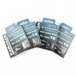 Nufish Match & Coarse Kamasan B911 X-Strong Barbless Eyed Bait Band Rigs