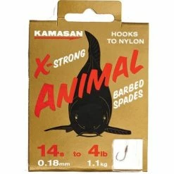Kamasan X-Strong Animal Barbed Hooks To Nylon