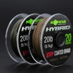 Carp & Barbel Korda Hybrid Stiff Coated Braid 20lb Weed Green 20m