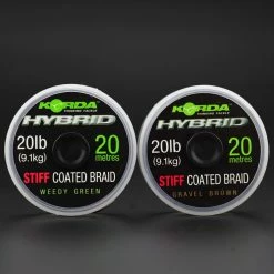 Carp & Barbel Korda Hybrid Stiff Coated Braid 20lb Weed Green 20m