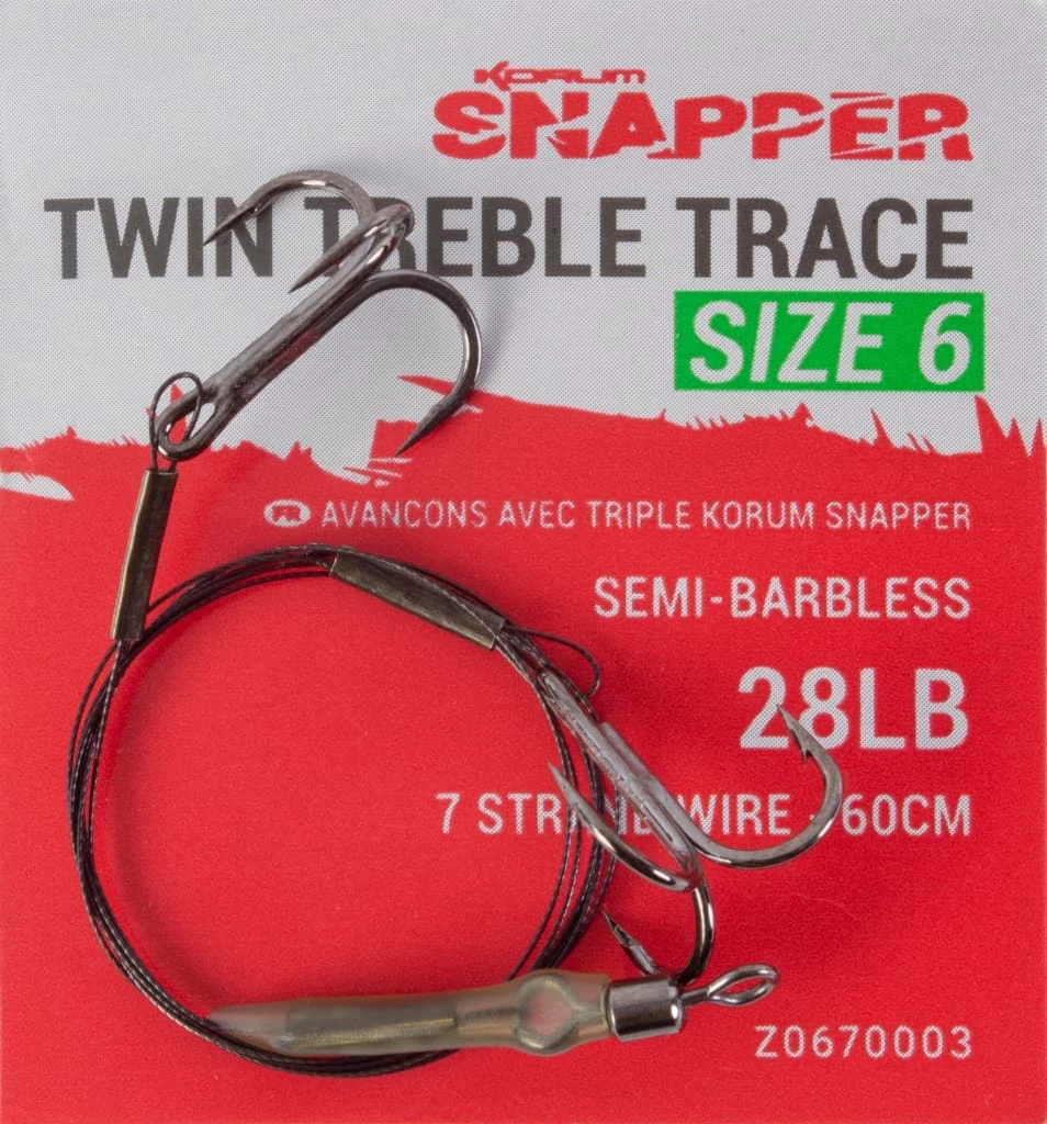 Promo โจ Pike & Predator Korum Snapper Twin Treble Trace ๐ 1 Pike & Predator Korum Snapper Twin Treble Trace