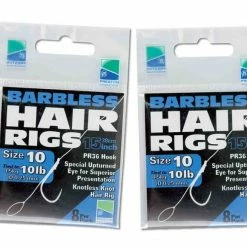 Match & Coarse Preston Barbless 15Inch Hair Rig With Bait Bands