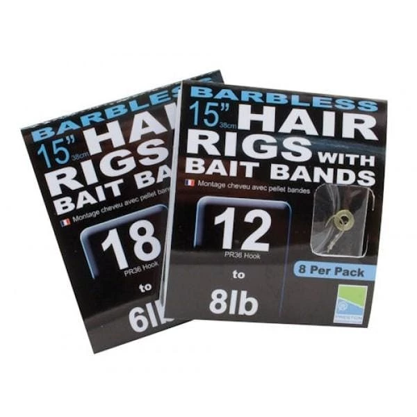Flash Sale ๐ฏ Match & Coarse Preston Barbless 4Inch Hair Rigs With Bait Bands ๐ 1 Match & Coarse Preston Barbless 4Inch Hair Rigs With Bait Bands