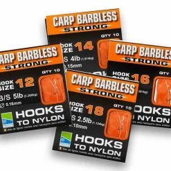 Preston Barbless Carp Strong Hooks To Nylon Match & Coarse