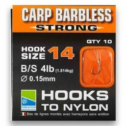 Preston Barbless Carp Strong Hooks To Nylon Match & Coarse