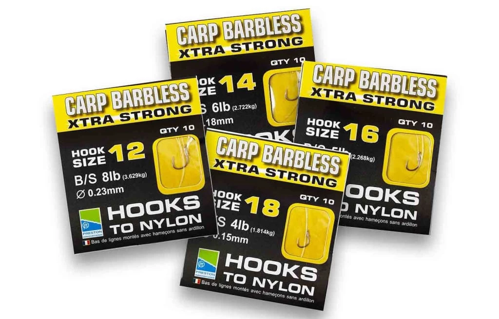 Cheapest ๐ฏ Match & Coarse Preston Barbless Carp Xtra Strong Hooks To Nylon ๐ฅฐ 1 Match & Coarse Preston Barbless Carp Xtra Strong Hooks To Nylon