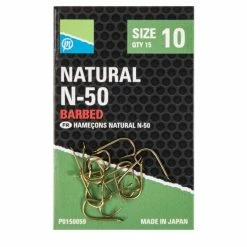 Preston Natural N-50 Hooks Barbed Match & Coarse