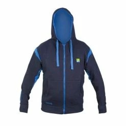 Fishing Bait Preston Navy Zip Front Hoodie