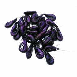 Willy Worms Fishing Bait Purple Dyed Shrimps