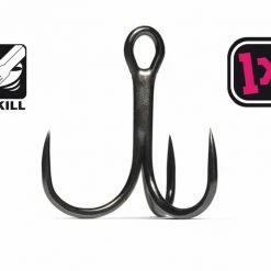 Sufix Fishing Bait VMC - 7547B 1X Strong Inline Treble Hooks (Barbless)